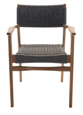 Cromwell Teak Dining Chair in Manilow Thunder