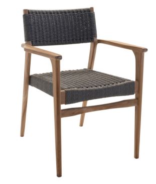 Cromwell Teak Dining Chair in Manilow Thunder