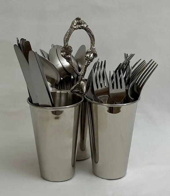 Cutlery Holder Triple Antique
