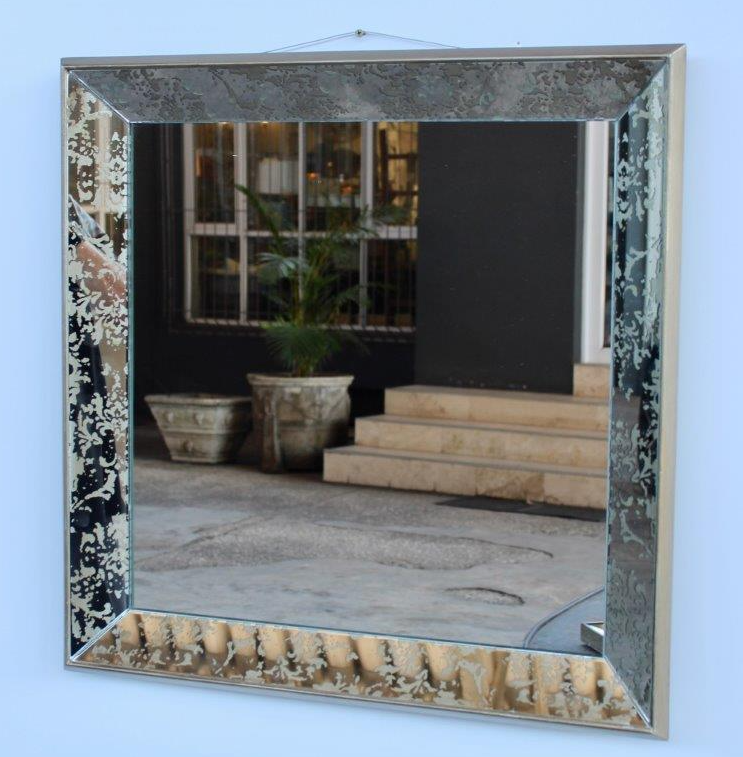 Large Square Mirror Tray