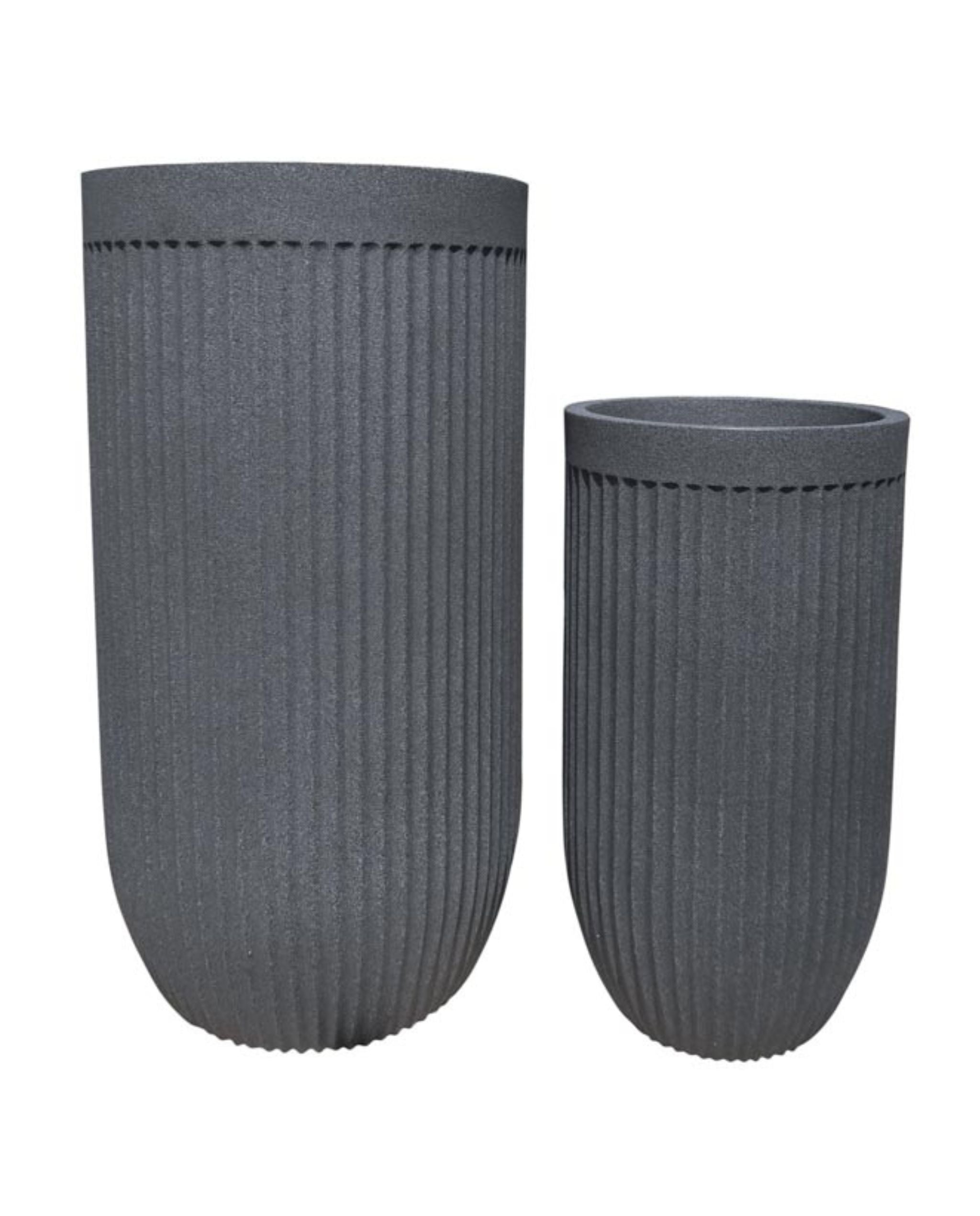 Flute Tall Set of 2 Outdoor Planters