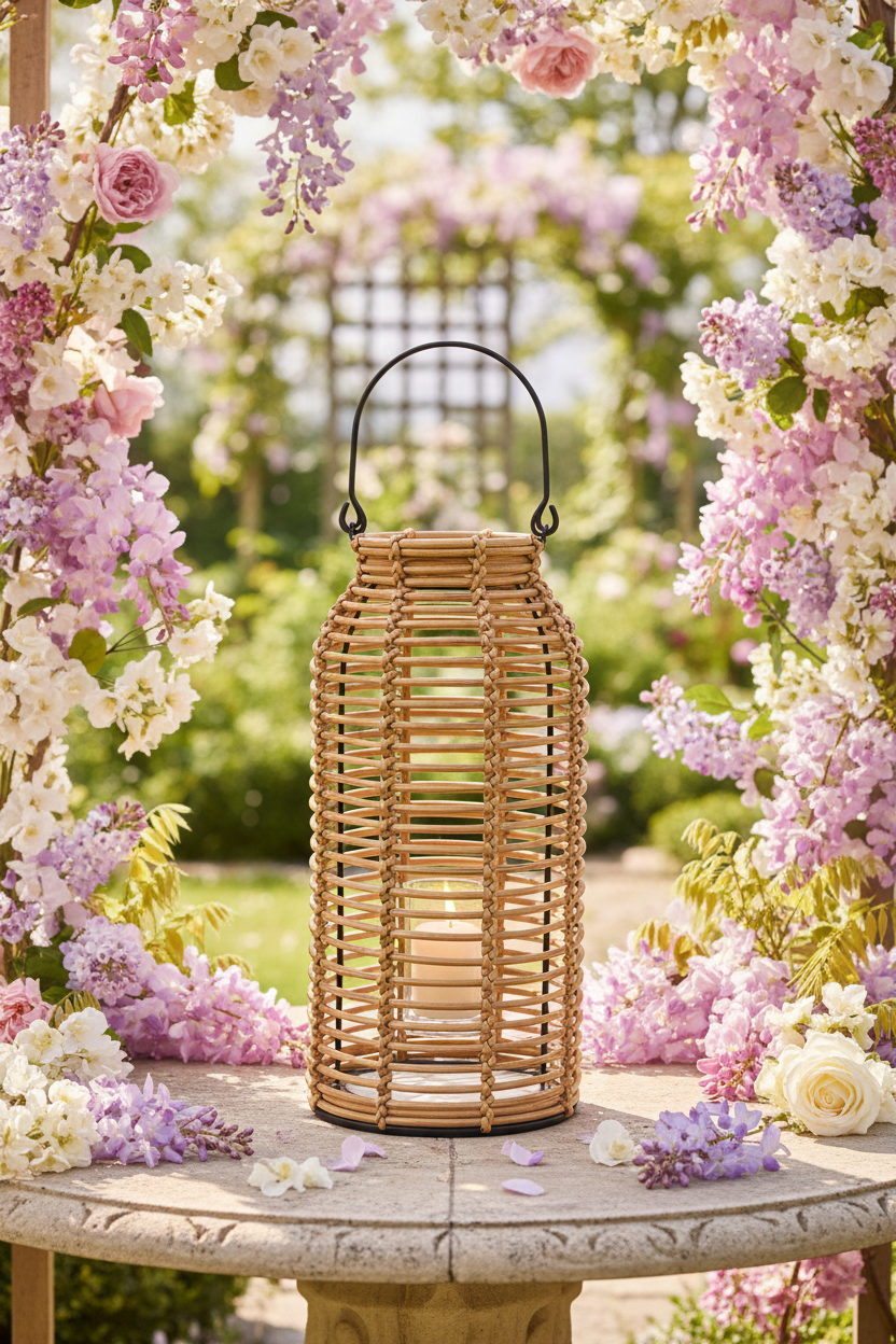 Rattan Table Lantern