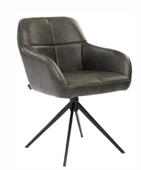 Gilbert Swivel Chair in Diesel Nero