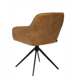 Gilbert Swivel Chair in Diesel Tan