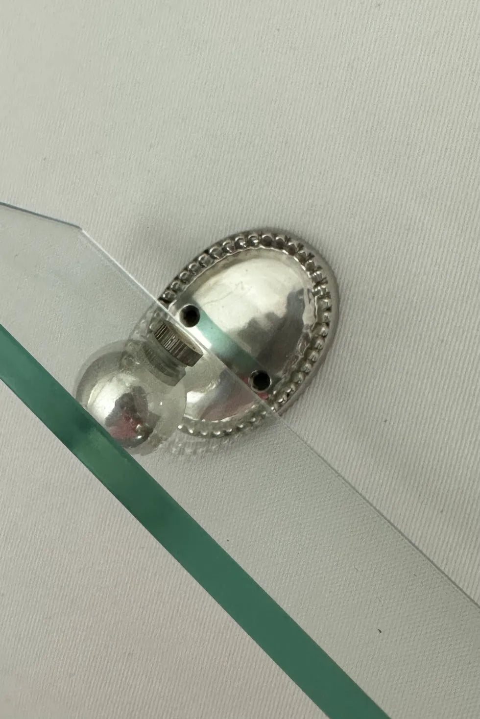 Beaded Oval Glass Shelf