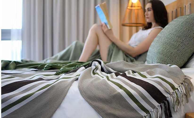 200cm Protea Pinstripe Throws