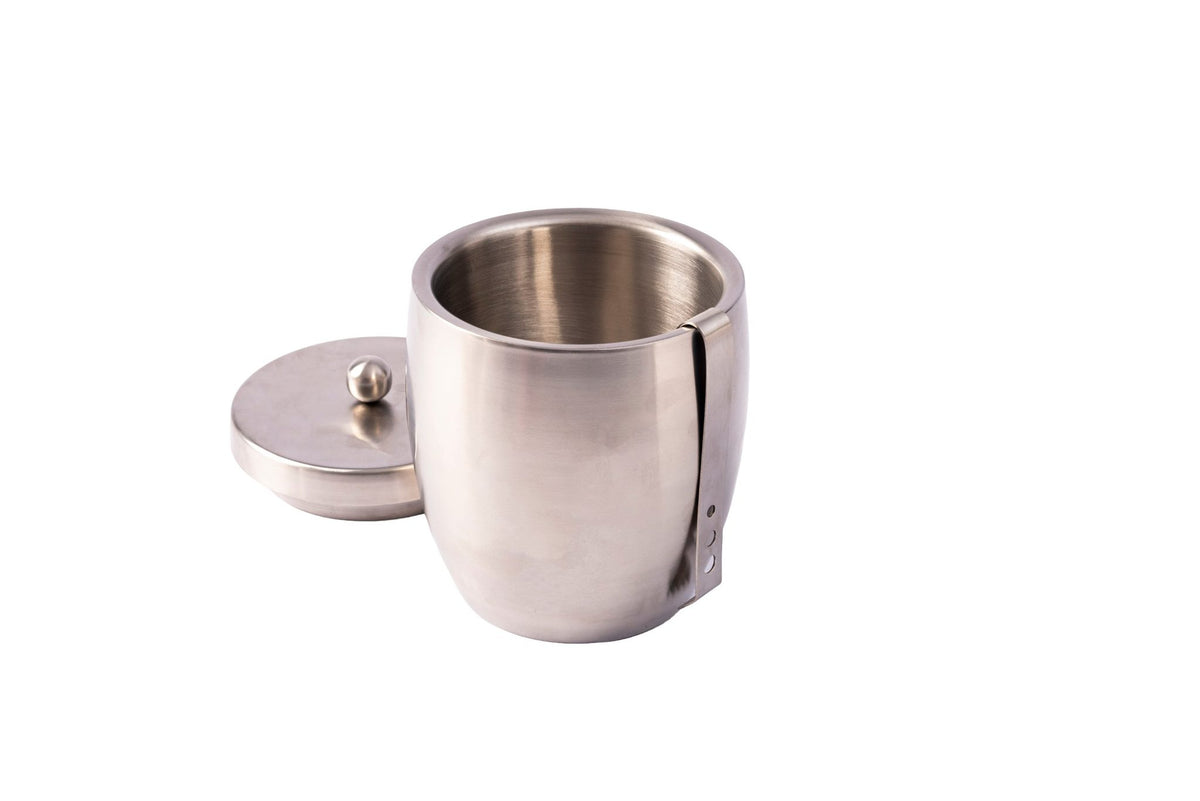 ICE BUCKET WITH TONGS SHANGHAI SILVER