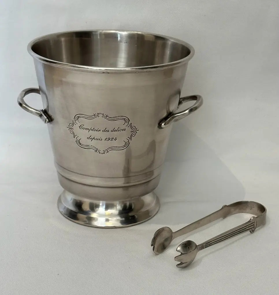 1924 Ice Bucket with Tongs