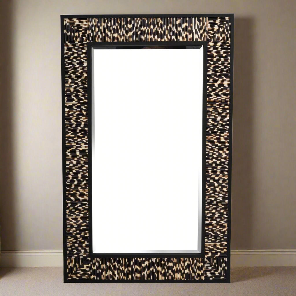 Large Rectangular Porcupine Quill Mirror