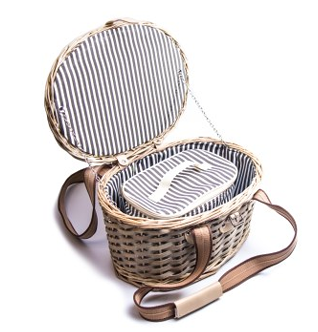 Ivory Picnic Basket with small Cooler Bag