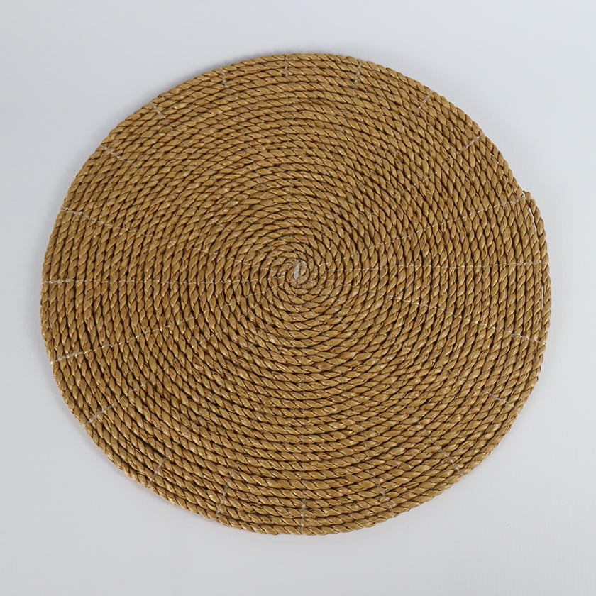 Seagrass Placemat 40cm Round Gold