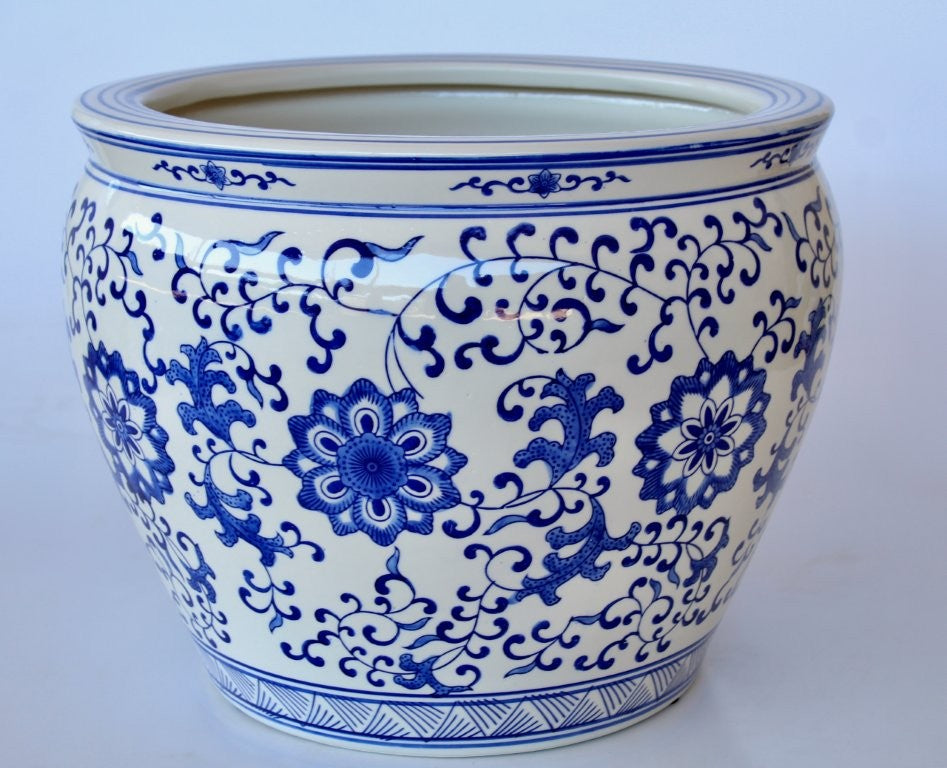 Extra Large Blue Flower Planter