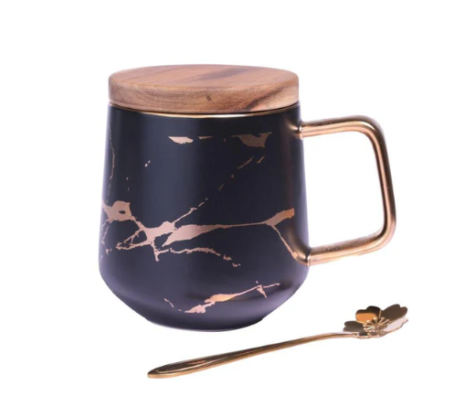 Kintsukuroi Mug in Black and White