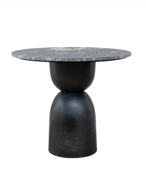 Lisbon Marble Bistro Table in Carbon