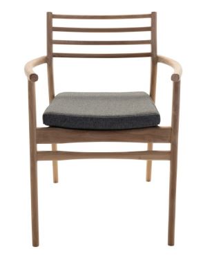 Mandalay Teak Dining Chair in Manilow Thunder