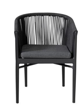 Marbella Outdoor Dining Chair in Corfu Volcanic