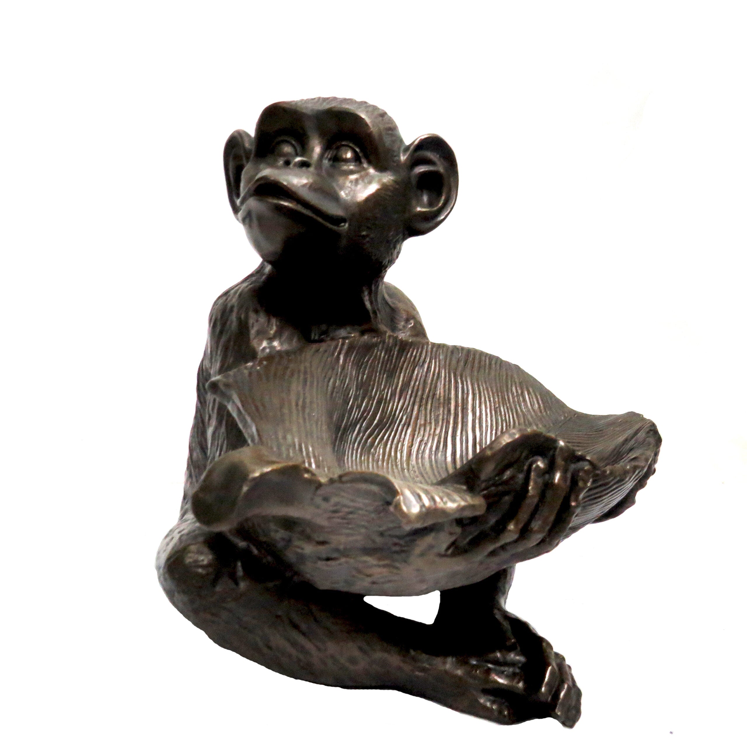 Monkey with Leaf Catch-all Tray