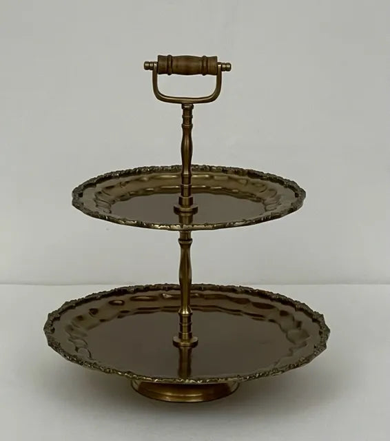 PATISSERIE 2 TIER TREASURE BRASS
