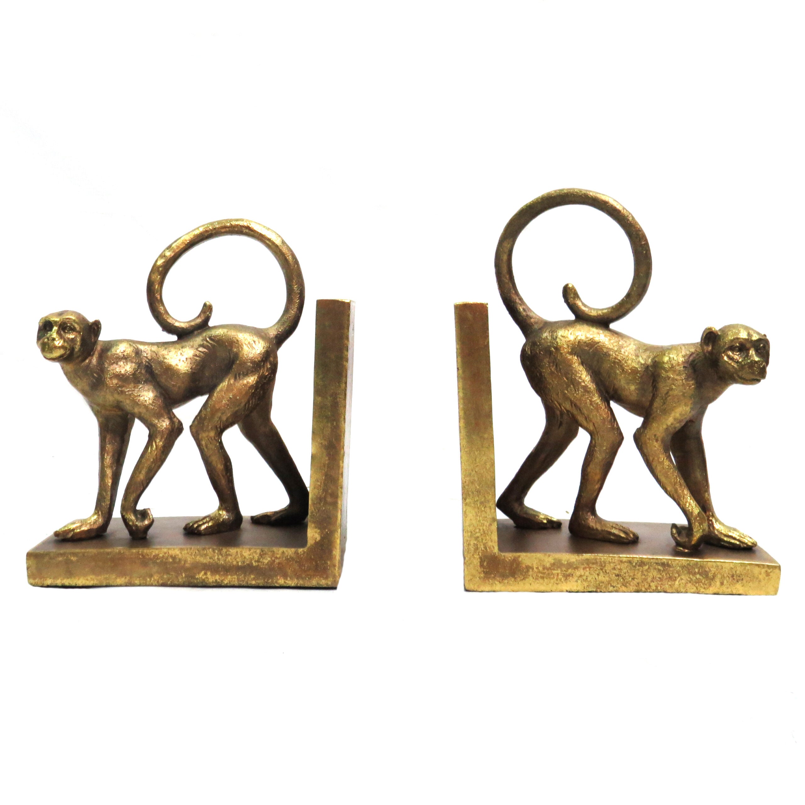 Bronze Monkey Bookends (Pair)
