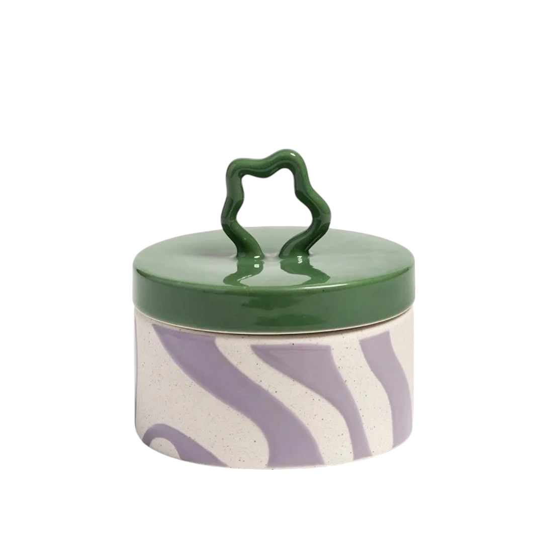 ZigZag Cannister - Green & Purple