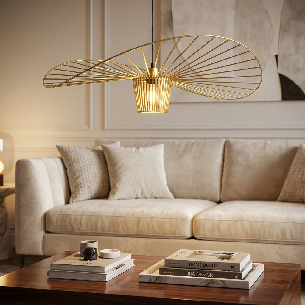 X Large Sensu Pendant - Gold Satin