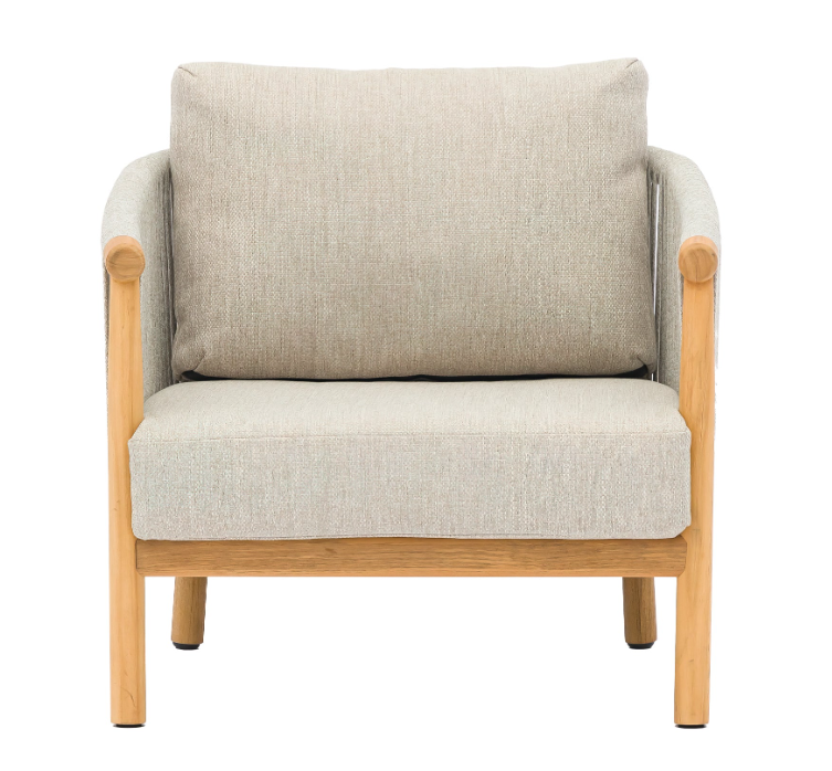 Rebecca Teak Sofa Set in Stone