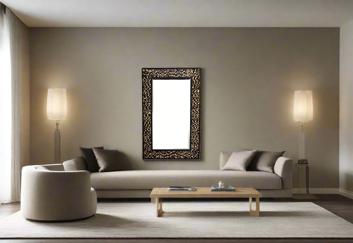 Large Rectangular Porcupine Quill Mirror