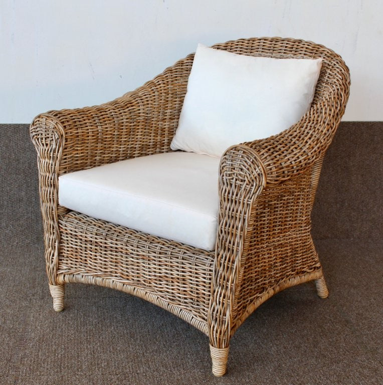 Outdoor PVC Single Seater Couch with Cushion