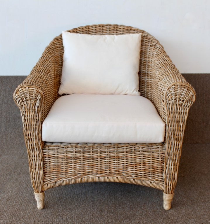 Outdoor PVC Single Seater Couch with Cushion