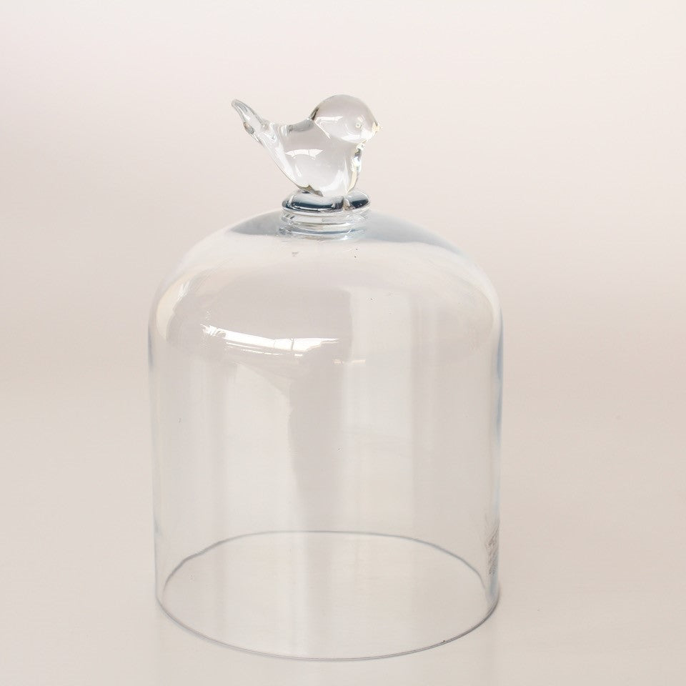 Small Glass Dome Bird Knob