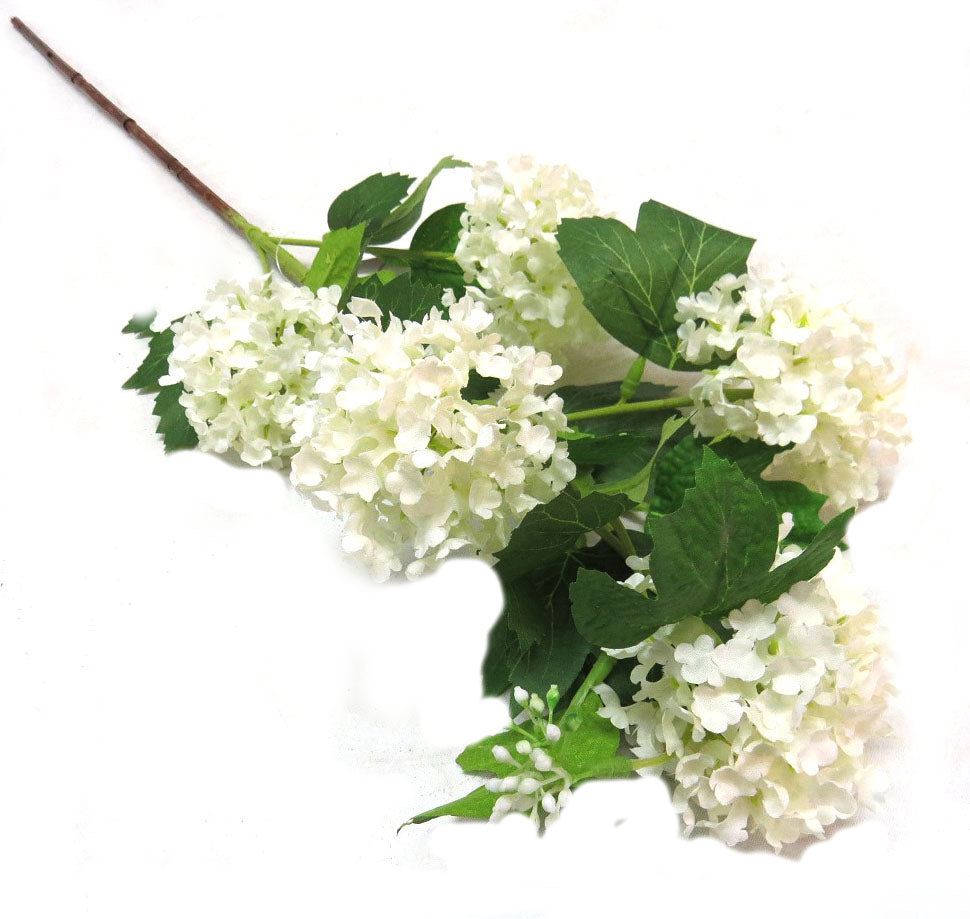 5 White Faux Snowball Spray