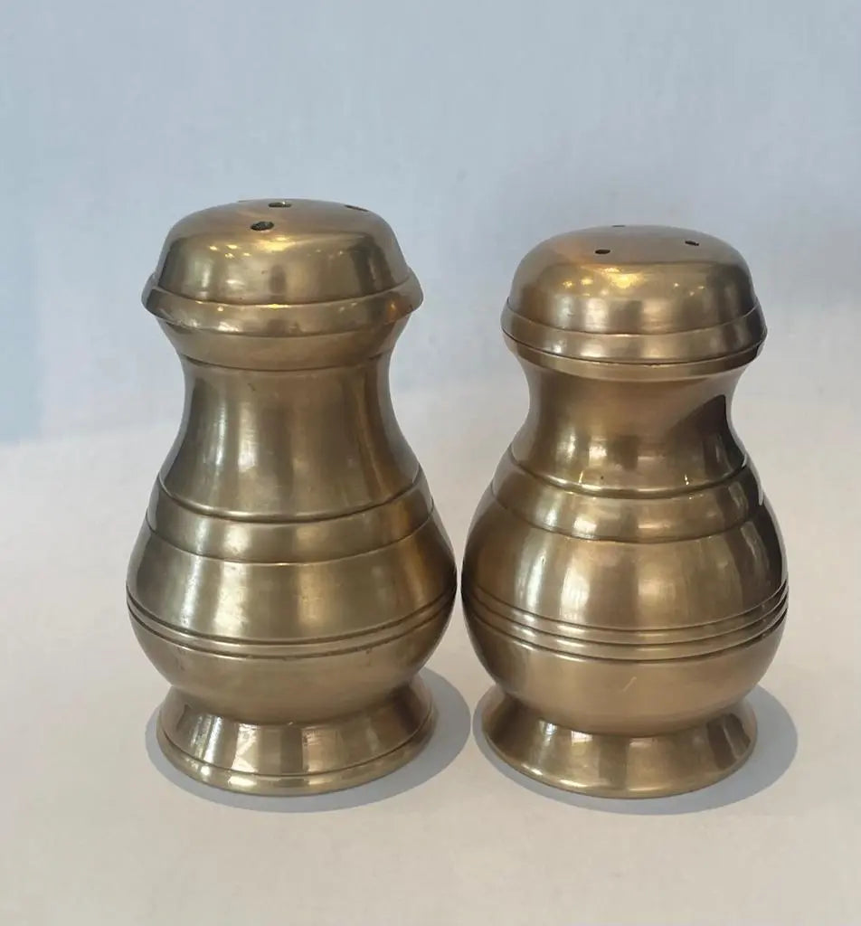 Antique Brass Classic Salt and Pepper Shakers