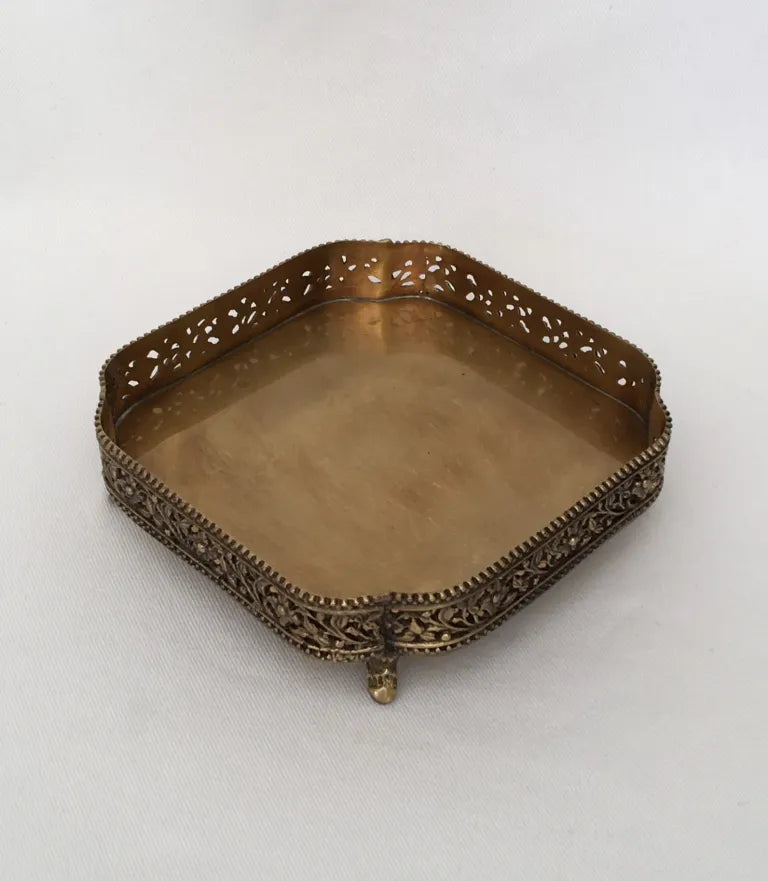 Tray Mini Perfume Antique Brass