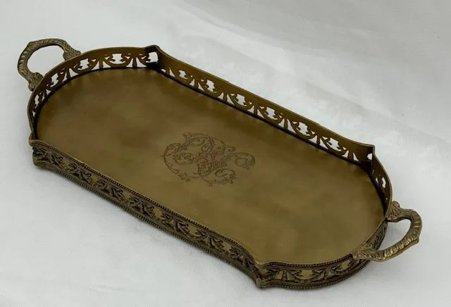 Tray Perfume Antique Brass