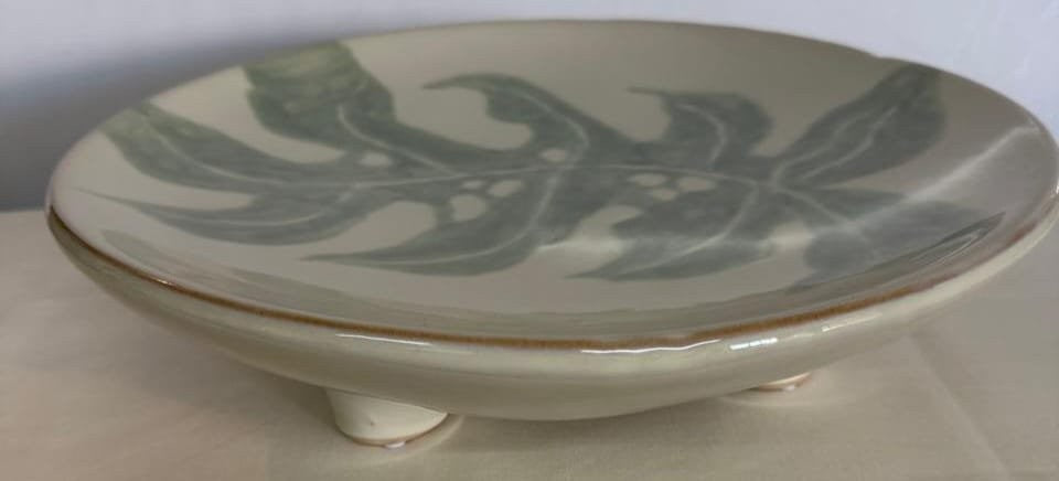 Extra Large Ceramic Serving Platter on Feet