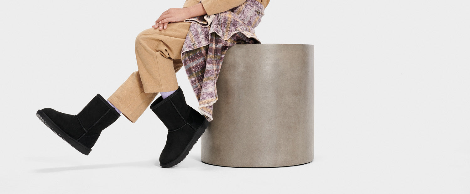 UGG Kids Classic Short 11 Black - NetDécor