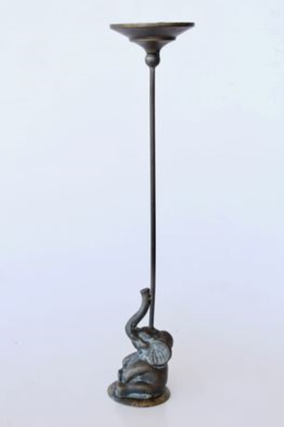 TALL METAL ELEPHANT CANDLE HOLDER - NetDécor