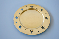 GOLD METALIC STAR PLATE - NetDécor