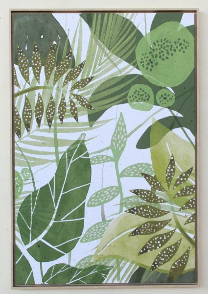 GREEN LEAVES FRAMED PICTURE - NetDécor