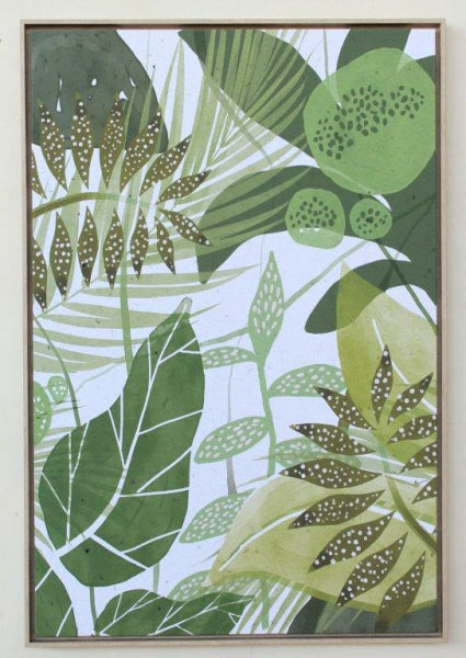 GREEN LEAVES FRAMED PICTURE - NetDécor 