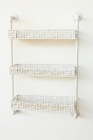 OFF WHITE METAL 3 TIER WALL SHELF - NetDécor
