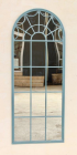 BLUE & GREY DISTRESSED ARCH MIRROR. - NetDécor