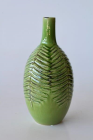 GREEN PALM LEAF VASE - NetDécor