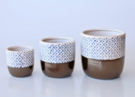 SET OF 3 ROUND PLANTERS - NetDécor