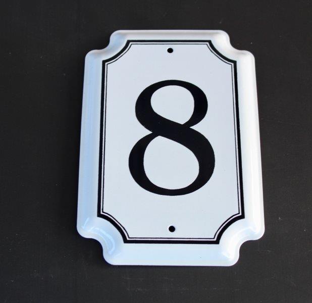 NO. 8 ENAMEL PLAQUE - NetDécor