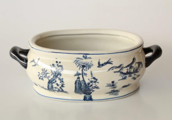 SMALL BLUE CHINESE FOOTBATH - NetDécor