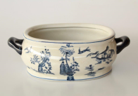 SMALL BLUE CHINESE FOOTBATH - NetDécor
