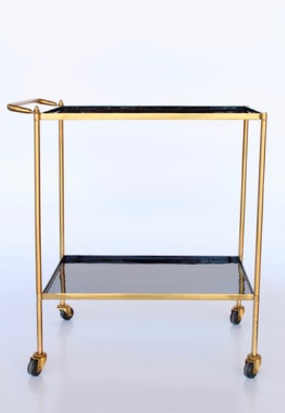 Black and Gold Drinks Trolley - NetDécor