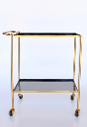 Black and Gold Drinks Trolley - NetDécor