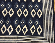 3m NAVY & WHITE DIAMOND TABLE CLOTH - NetDécor